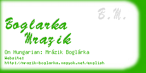 boglarka mrazik business card