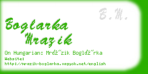 boglarka mrazik business card